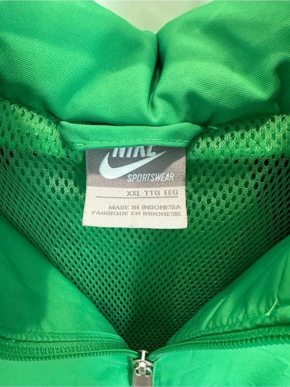 Nike Green and Navy Hooded Windbreaker‎ Jacket